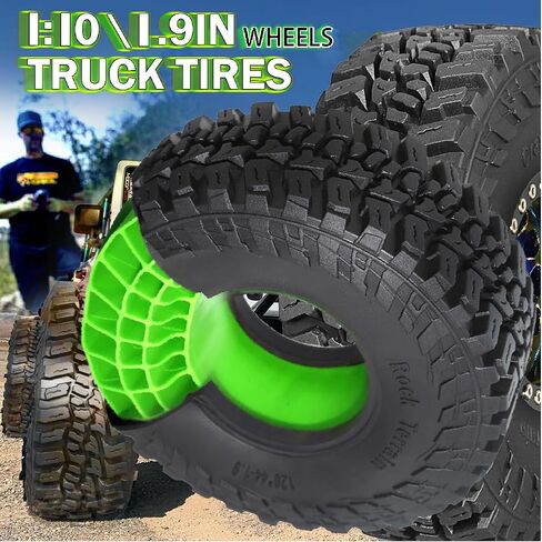 120mm 1.9" RC Crawler Tires 1/10 Fits most 1/10 RC Crawler cars such as SCX10 III TRX4 90046 R197 (Silicone Sponge pink) in Saudi Arabia