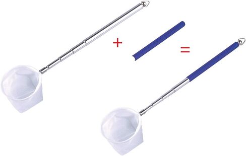 Carefree Fish Aquarium Stainless Steel Small Fishing Net, Extendable Handle Shrimp Net, Soft Light Tiny Net, Fish Tank Cleaner Long Handle(Please Note The Size of The Product) in Saudi Arabia