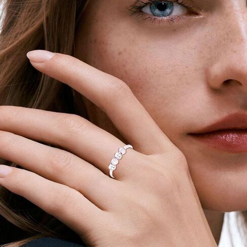 Senteria Anxiety Rings for Women Sterling Silver Rings Adjustable Stress Spinner Rings with Beads Fidget Rings for Anxiety Women in Kuwait