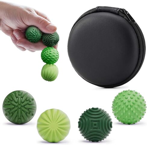 Silicone Magnetic Balls Fidget Toys for Adults & Teens,4PCS Stress Relief Sensory Toys for Autism ADHD Anxiety,Fun Textures Gadgets,Office Desk Toy,Stocking Stuffers for Women Men Teen Gift in Saudi Arabia