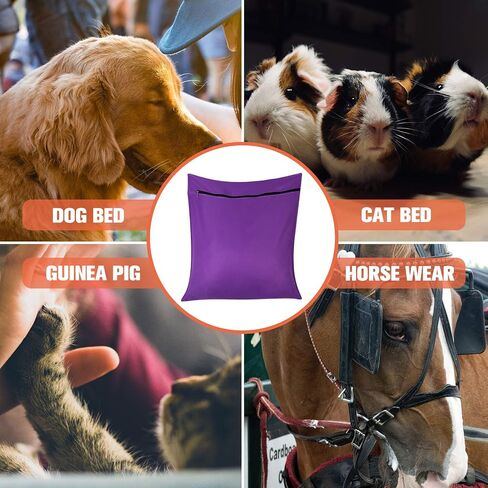 AUXSOUL 1 Pack Pet Laundry Bag, Stops Pet Hair Blocking The Washing Machine, Big Size Pet Washing Bag Ideal for Dog Cat Horse Guinea,Hair Remover Safely, 25.8 x 27.8 Inch / 65 x 70 cm, Lake Blue in Saudi Arabia