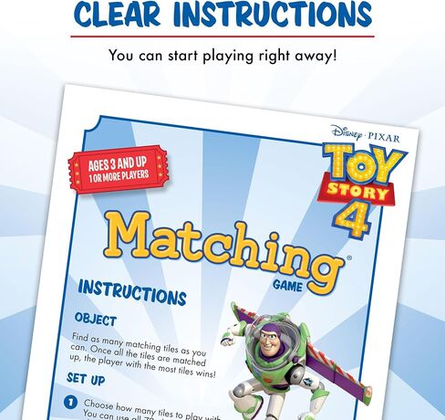 Wonder Forge Toy Story 4 Matching Game | Build Focus and Memory with Woody, Buzz, and Beloved Pixar Characters | Fun and Engaging Activity for Kids Ages 3+ in Saudi Arabia