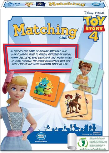Wonder Forge Toy Story 4 Matching Game | Build Focus and Memory with Woody, Buzz, and Beloved Pixar Characters | Fun and Engaging Activity for Kids Ages 3+ in Saudi Arabia