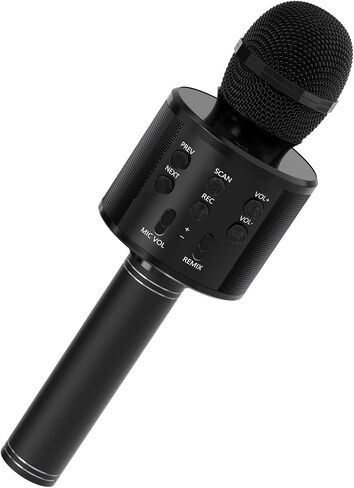 Kids Microphone for Singing, Wireless Bluetooth Karaoke Microphone for Adults, Portable Handheld Karaoke Machine, Toys for Boys and Girls Gift for Birthday Party (Rose Gold) in Saudi Arabia