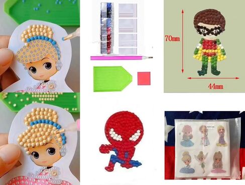 Diamond Art Kits for Kids, Arts and Crafts for Kids Ages 4-8,Craft Kits for Ages 8-12, Mosaics Bead Art,Painting Kits,24PCS Princess Gem Art Kits Best Gifts for Grils Boy Birthday in Saudi Arabia