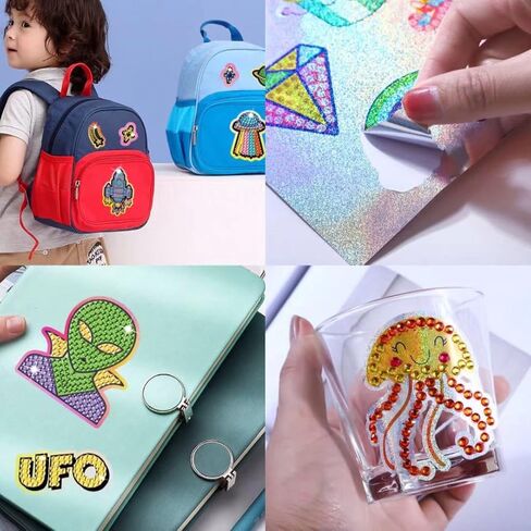 Diamond Art Kits for Kids, Arts and Crafts for Kids Ages 4-8,Craft Kits for Ages 8-12, Mosaics Bead Art,Painting Kits,24PCS Princess Gem Art Kits Best Gifts for Grils Boy Birthday in Saudi Arabia