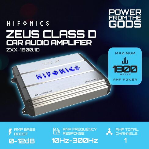 أداة مضخم جسر زيوس 4 قنوات ZXX-1000.4 من Hifonics، فضي، 18.40 بوصة × 29 سم × 3.50 بوصة in Kuwait