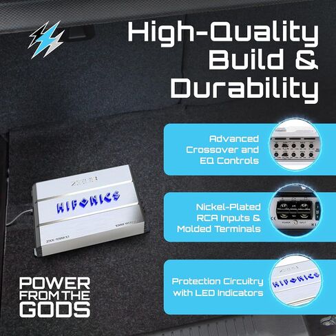 أداة مضخم جسر زيوس 4 قنوات ZXX-1000.4 من Hifonics، فضي، 18.40 بوصة × 29 سم × 3.50 بوصة in Kuwait