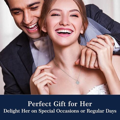 قلادة مويسانيت للنساء 1.0CT د ، قلادة القلب الفضية ذات الذهب الأبيض 18K ، هدايا ذكرى للنساء ، مما يجعلها هدية مثالية لزوجتك ، صديقتك ، أمي in Kuwait