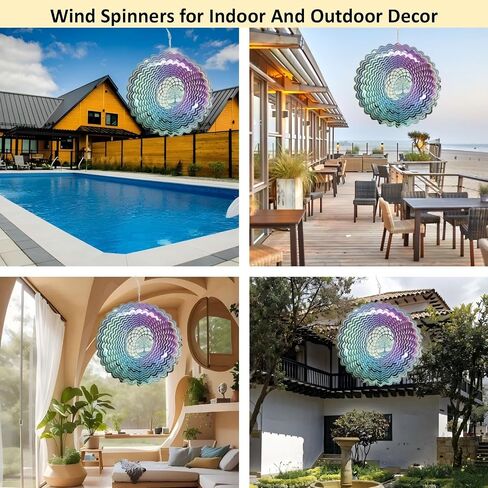 Colorful Wind Spinners for Indoor/Outdoor Decor 3D Stainless Steel Tree of Life Wind Sculpture Hanging Bird Reflectors Best Gift for Life Lovers in Saudi Arabia
