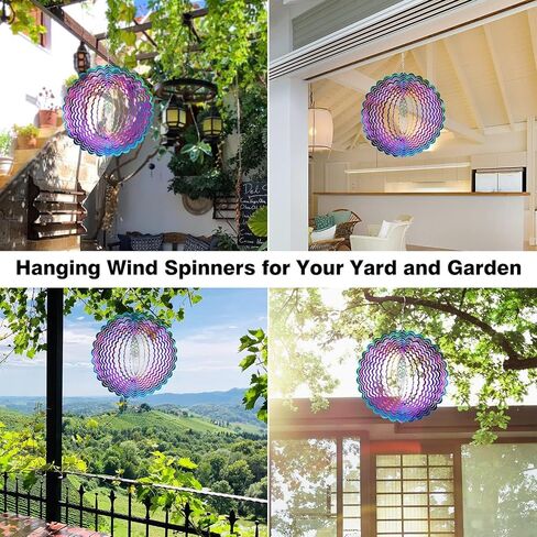 Colorful Wind Spinners for Indoor/Outdoor Decor 3D Stainless Steel Tree of Life Wind Sculpture Hanging Bird Reflectors Best Gift for Life Lovers in Saudi Arabia