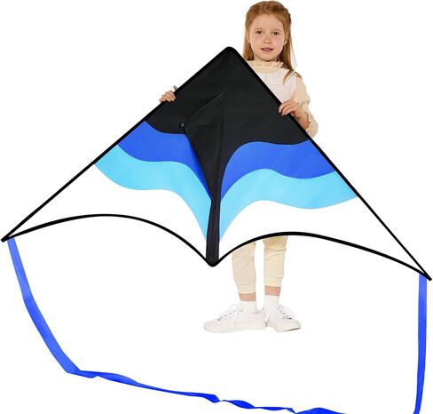 Syncfun كبير Delta Kite Lradient - من السهل الطيران للأطفال والبالغين ، طائرة ورقية على الشاطئ مع سلسلة 328 قدم للألعاب والأنشطة في الهواء الطلق in Kuwait