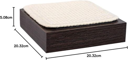 PetFusion Cat Activity Wall Shelves - Single Medium Shelf. Sisal Surfaces for cat Scratching & Plush to Lounge, Neutral Design & Color Tones. Easy & Secure Wall Mount, Espresso Finish in Saudi Arabia