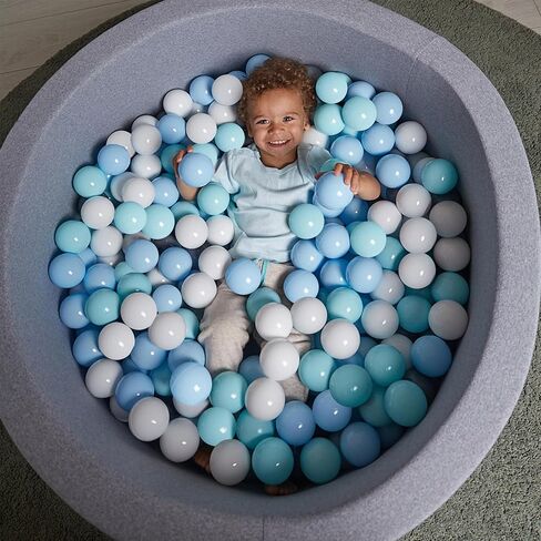 Ball Pit Balls for Kids, Children Crush-Proproof Plastic Balls for Ball Pit with 7 Bright Colors, Safe and Non-Toxic, BPA Free, Baby Toddler Pit Balls with Storage Net Bag (50pcs, 2.2inch) in Kuwait