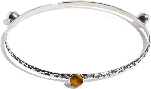 Bottled Up Designs Handmade Bangle Stacking Bracelet, Recycled Vintage Glass, Sterling Silver, Eco Friendly, Made in USA, Birthday Gifts, Mothers Day, Women (Mason Jar Aqua) in Kuwait