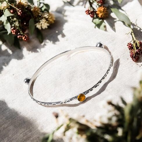 Bottled Up Designs Handmade Bangle Stacking Bracelet, Recycled Vintage Glass, Sterling Silver, Eco Friendly, Made in USA, Birthday Gifts, Mothers Day, Women (Mason Jar Aqua) in Kuwait