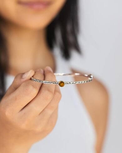 Bottled Up Designs Handmade Bangle Stacking Bracelet, Recycled Vintage Glass, Sterling Silver, Eco Friendly, Made in USA, Birthday Gifts, Mothers Day, Women (Mason Jar Aqua) in Kuwait