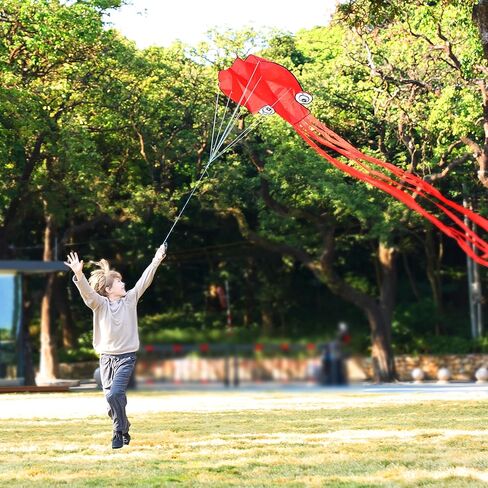 Syncfun كبير الأخطبوط الطائرات الورقية-تصميم طبيب سهلة للأطفال والبالغين مع خط 328 قدم ، والطائرات الورقية الشاطئية العملاقة للمرح والأنشطة في الهواء الطلق in Kuwait