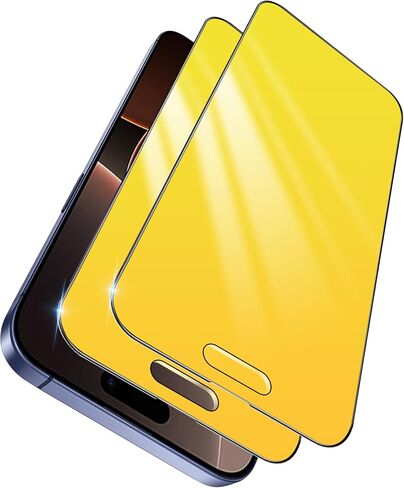 2 Pack for iPhone 16 Privacy Screen Protector Gradient Colorful 25° for Anti-Spy Tempered Glass Anti-Bluelight Full Coverage Easy Installation Frame Case Friendly 6.1 inch Gold in Saudi Arabia