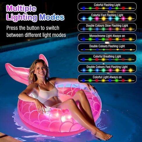 MoKo Inflatable Swimming Ring, Cute Pool Float Tube Decorations Swim Tubes Outdoor Pool Beach Water Floats Party Supplies Floaties in Kuwait