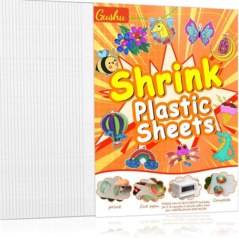25pcs تتقلص صفائح dink ، وتقلص صفائح البلاستيك للحرف اليدوية ، وورقة dink المتقلصة ل Crafts Kids Diy Jewelry Makeains Making ، 20x14.5cm in Kuwait