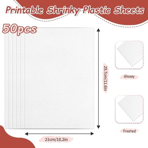 25pcs تتقلص صفائح dink ، وتقلص صفائح البلاستيك للحرف اليدوية ، وورقة dink المتقلصة ل Crafts Kids Diy Jewelry Makeains Making ، 20x14.5cm in Kuwait