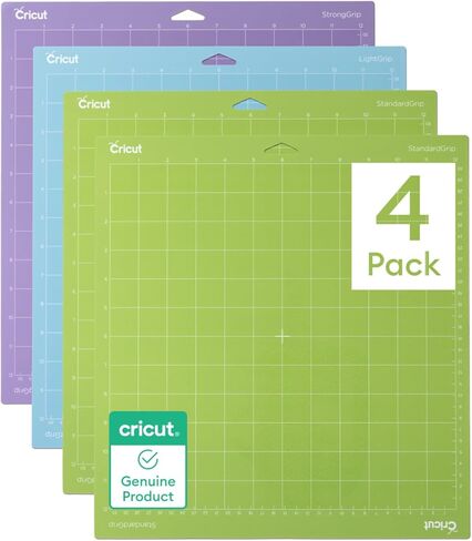 Cricut Mat Variety Pack (4 Count, 12in x 12in) - for Explore & Maker Machines - Includes 2 StandardGrip, 1 LightGrip, 1 StrongGrip in Saudi Arabia