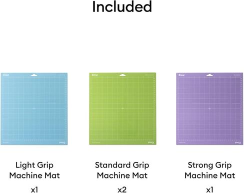 Cricut Mat Variety Pack (4 Count, 12in x 12in) - for Explore & Maker Machines - Includes 2 StandardGrip, 1 LightGrip, 1 StrongGrip in Saudi Arabia