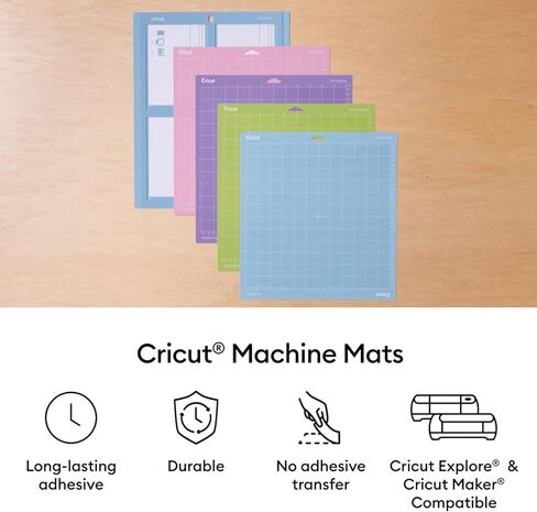 Cricut Mat Variety Pack (4 Count, 12in x 12in) - for Explore & Maker Machines - Includes 2 StandardGrip, 1 LightGrip, 1 StrongGrip in Saudi Arabia