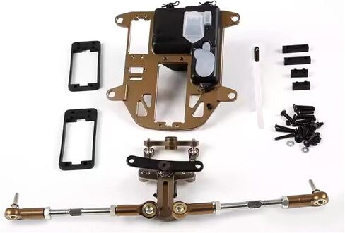 Alloy CNC Symmetrical Steering with Equipment Warehouse Kit for 1/5 HPI ROFUN BAHA KM ROVAN Baja 5B 5T 5SC Rc Car Parts (Silver) in Saudi Arabia