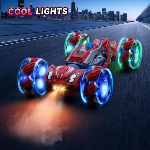 ألعاب أولاد التحكم عن بُعد: RC Cars 360 ° Flip 2.4GHz مزدوج 4WD تحويل الطريق على الطريق لتدوير اليدين والتحكم عن بعد لعبة STUNT STUNT CARS 6 7 8 9 10 11 12 12 YEAR in Kuwait