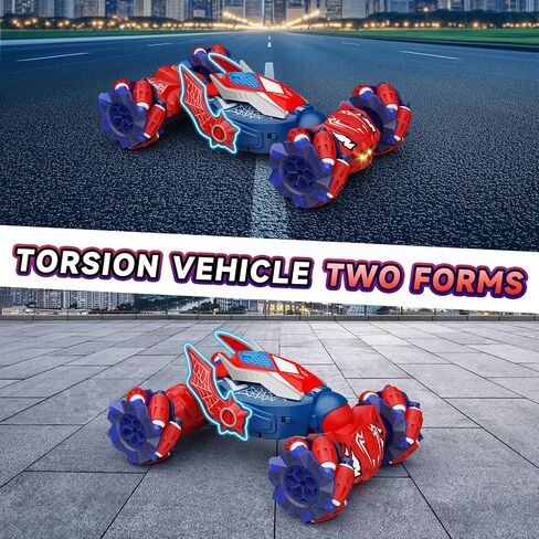 ألعاب أولاد التحكم عن بُعد: RC Cars 360 ° Flip 2.4GHz مزدوج 4WD تحويل الطريق على الطريق لتدوير اليدين والتحكم عن بعد لعبة STUNT STUNT CARS 6 7 8 9 10 11 12 12 YEAR in Kuwait