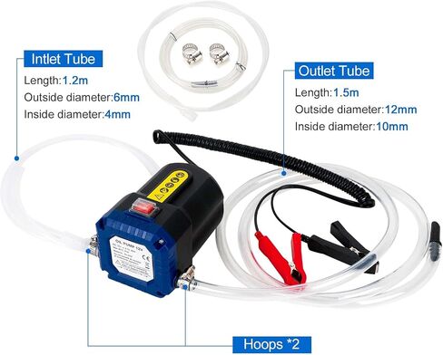 AIGMISON 12V 80W Oil Change Pump Extractor,Upgraded Electric Oil Pump with Overload Protection,Motor Oil Diesel Fluid Transfer Pump,Oil Transfer Pump with Tubes in Saudi Arabia