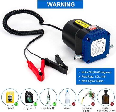 AIGMISON 12V 80W Oil Change Pump Extractor,Upgraded Electric Oil Pump with Overload Protection,Motor Oil Diesel Fluid Transfer Pump,Oil Transfer Pump with Tubes in Saudi Arabia