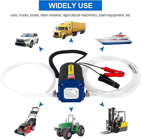 AIGMISON 12V 80W Oil Change Pump Extractor,Upgraded Electric Oil Pump with Overload Protection,Motor Oil Diesel Fluid Transfer Pump,Oil Transfer Pump with Tubes in Saudi Arabia