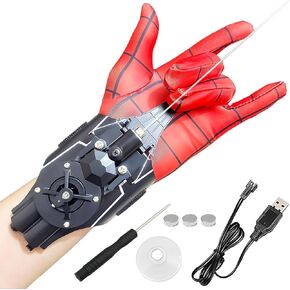 لعبة Web SPIDER SPIDER SHOURE TOY ، أدوات باردة بارد في لعبة Superhero Superhero Abhero Thoughs Toys Great for Men and Kids (Black)