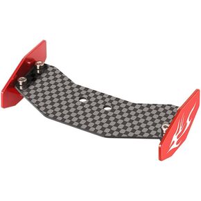 Aluminum Carbon Fiber Rear Wing Tail Spoiler for Losi 1/24 Micro-B 2WD Buggy RC Tail Wing Parts (Red Tail Wing)
