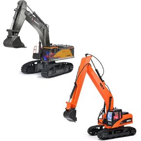 kolegend 1/14 Scale RC Excavator Metal Shovel Independent Arms & Long Arms Remote Control Excavator