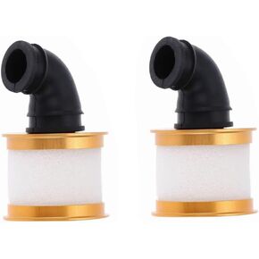 2 pcs Aluminum RC Air Filter Capped With Sponge Nitro Engine Parts for RC 1/10 HSP Himoto Redcat Nitro Truck Buggy (Blue）