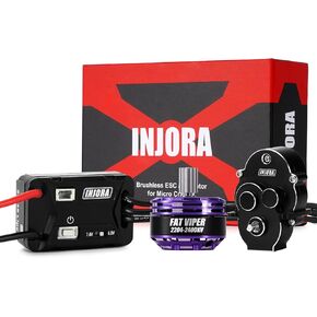 INJORA MBL32 G2 Waterproof Brushless ESC & 2204 Fat Viper Outrunner Motor for 1/18 TRX4M Upgrade