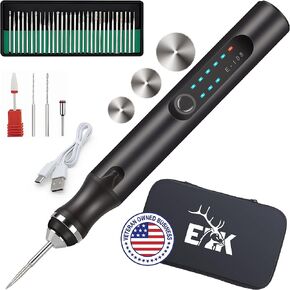 Elk Customizer Pen Pen لجميع المواد - قابلة لإعادة الشحن ، لاسلكية ودية ومبتدئين - أكثر من 50+ أسطح - قلم نقش لـ Diyers & Artist