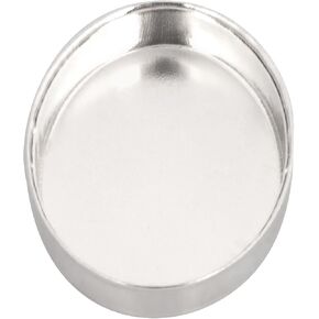 925 Sterling Silver 7x9mm Oval Bezel Cup Sold in Packs (10 Pieces) Settings for Jewelry Making, Frame for Gemstone Ideal for Cabochon Stones, Silver Jewelry Supplies
