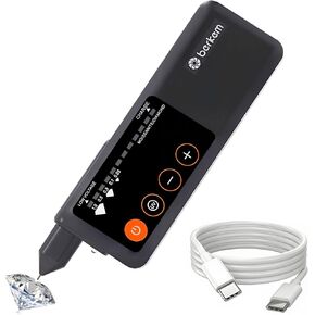 Valkynos Rechargeable Diamond Tester Pen with LCD Display & UV Light – Professional High Accuracy Gem & Jewelry Testing Tool for Diamonds, Easy-to-Use Electronic Selector for Novice and Expert