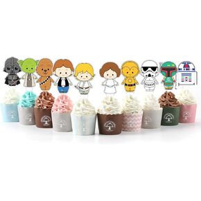 20pcs Star Movie Cupcake Toppers for Birthday Party Cake Decorations Supply Supply