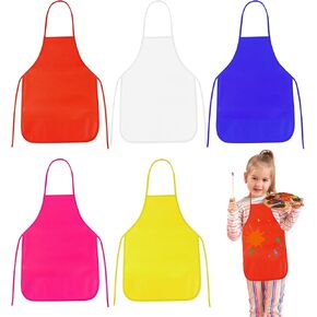 PLULON 16 Pcs Kids Aprons for Painting, Painting Apron Bulk for Kids Art Smocks Children Fabric Art Aprons for Art Painting Crafts Home Kitchen Classroom Party and Activity