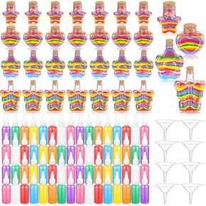 Bokon 96 PCS Sand Art Kit for Kids تشمل الرمال الفنية الرملية الرمال الفنية مع مجموعة من الأنشطة الفنية للفنون الفنية للفنون والحرف اليدوية.