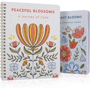 Beautiful Adult Coloring Book Set of 2 for Relaxation - Affirmation and Inspirational Books Making it a Great Gift - Perfect Stress-Relieving Books Fun to Color for Women