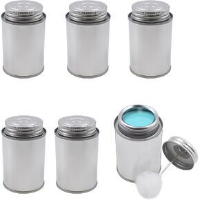 6 PCS زجاجة الصوف Daubers مع فرشاة الكرة ، زجاجة فارغة من الصفيحات للفنون والحرف DIY المشاريع التي تلصق أداة صبغ الجلود مع قضيب (سعة 125 مل)