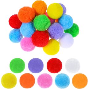 36 Pcs Multicolor 2.4 Inch Very Large Assorted Pom Poms, Craft Pom Poms Assorted, Fuzzy Pompoms Balls for DIY, Crafts Projects, Home Decorations