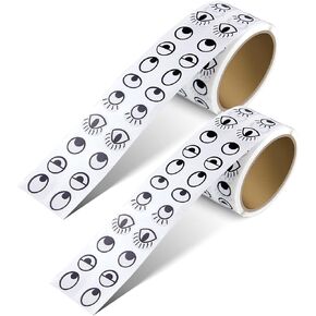 2000 Pieces Eye Stickers Labels, 2 PCS Googly Eyes Self Adhesive Eye Stickers, Eyes for Crafts for DIY Handmade Arts and Crafts Toys and Home Decoration（ Black and White）